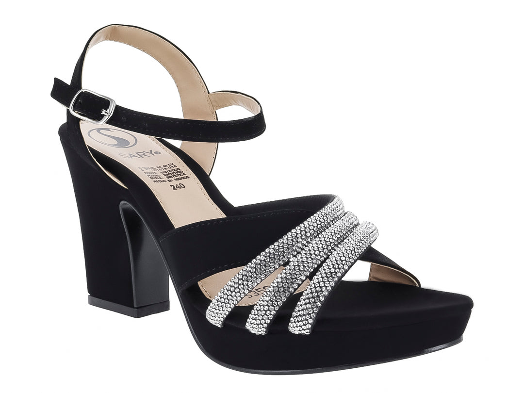 Sandalias de Tacón SARY Negro para Mujer