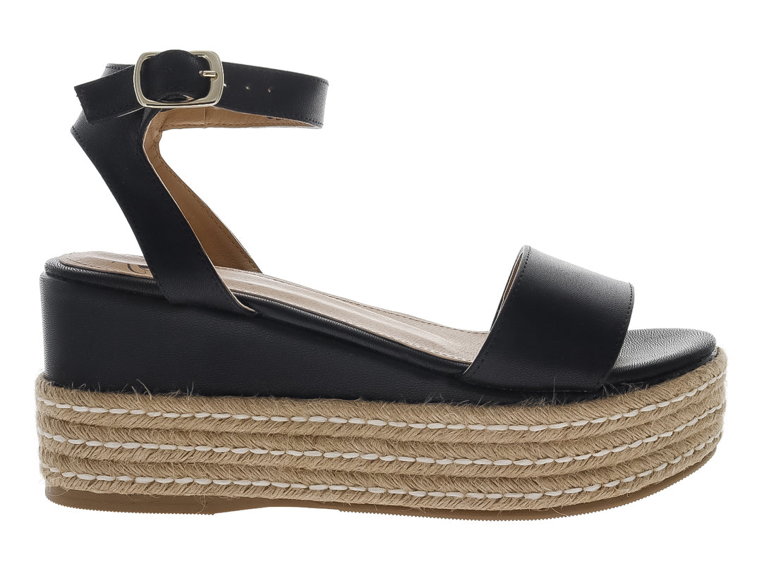 Sandalias de Plataforma Luna Rosa Negro para Mujer