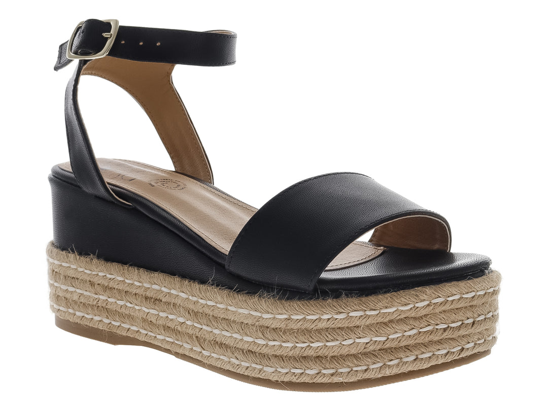 Sandalias de Plataforma Luna Rosa Negro para Mujer