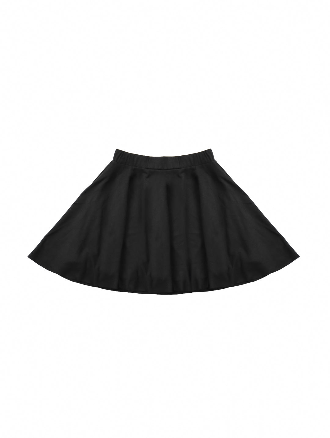 Falda negra de antelina estilo cowboy para adolescentes con corte acampanado.
