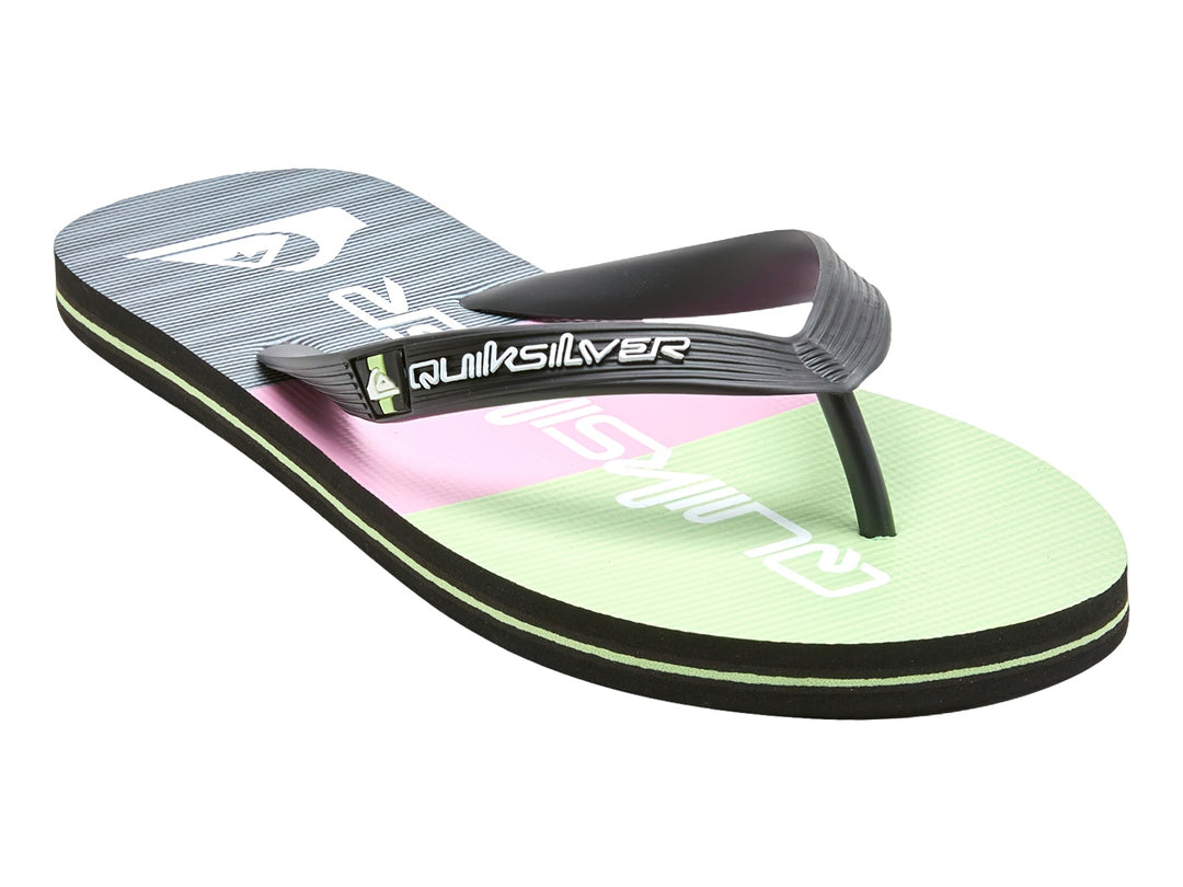 Sandalias Quiksilver Molokai Stripe Negro y Verde para Hombre
