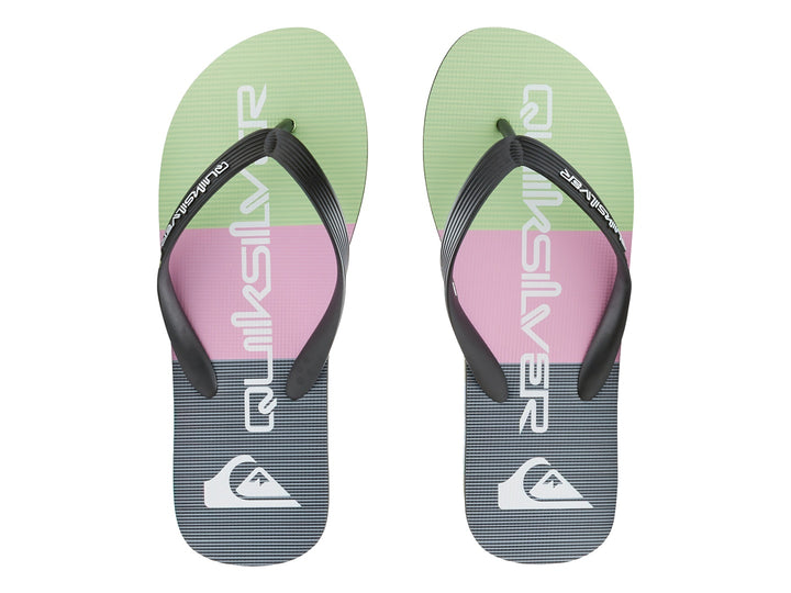 Sandalias Quiksilver Molokai Stripe Negro y Verde para Hombre