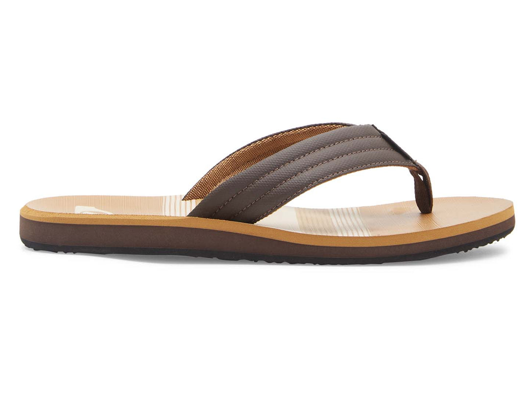 Sandalias Quiksilver Carver Print Color Tan para Hombre