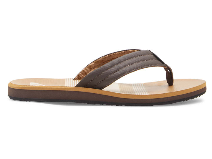 Sandalias Quiksilver Carver Print Color Tan para Hombre