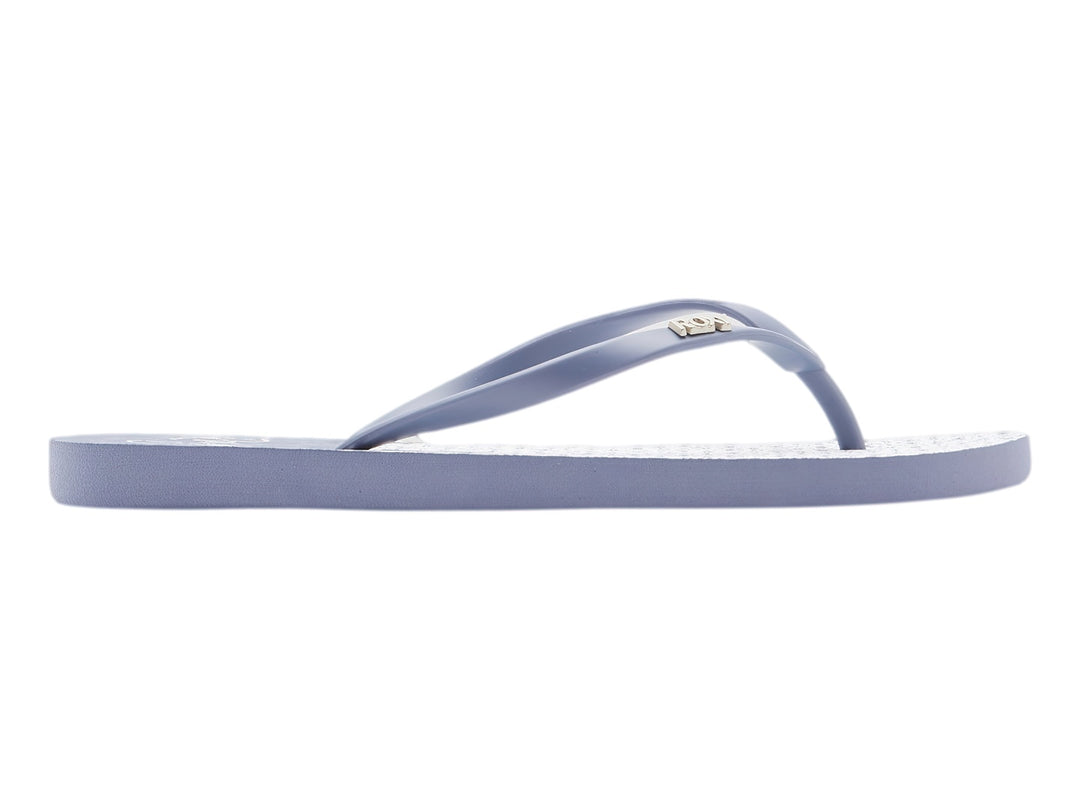 Sandalias de dedo color azul depths marca Roxy para mujer.