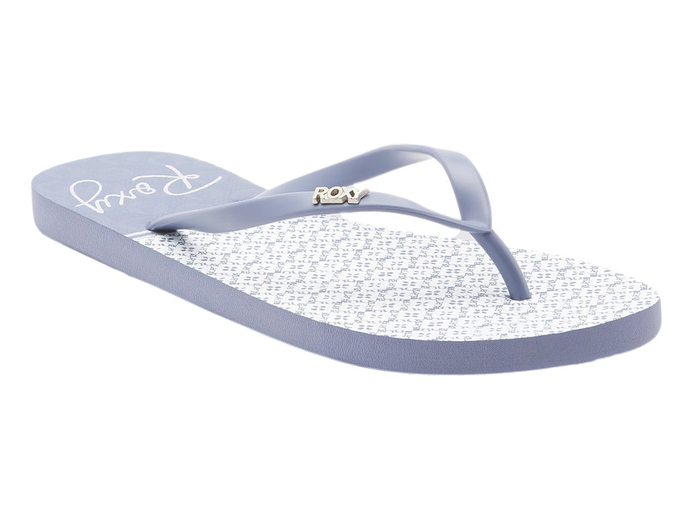 Sandalias de dedo color azul depths marca Roxy para mujer.