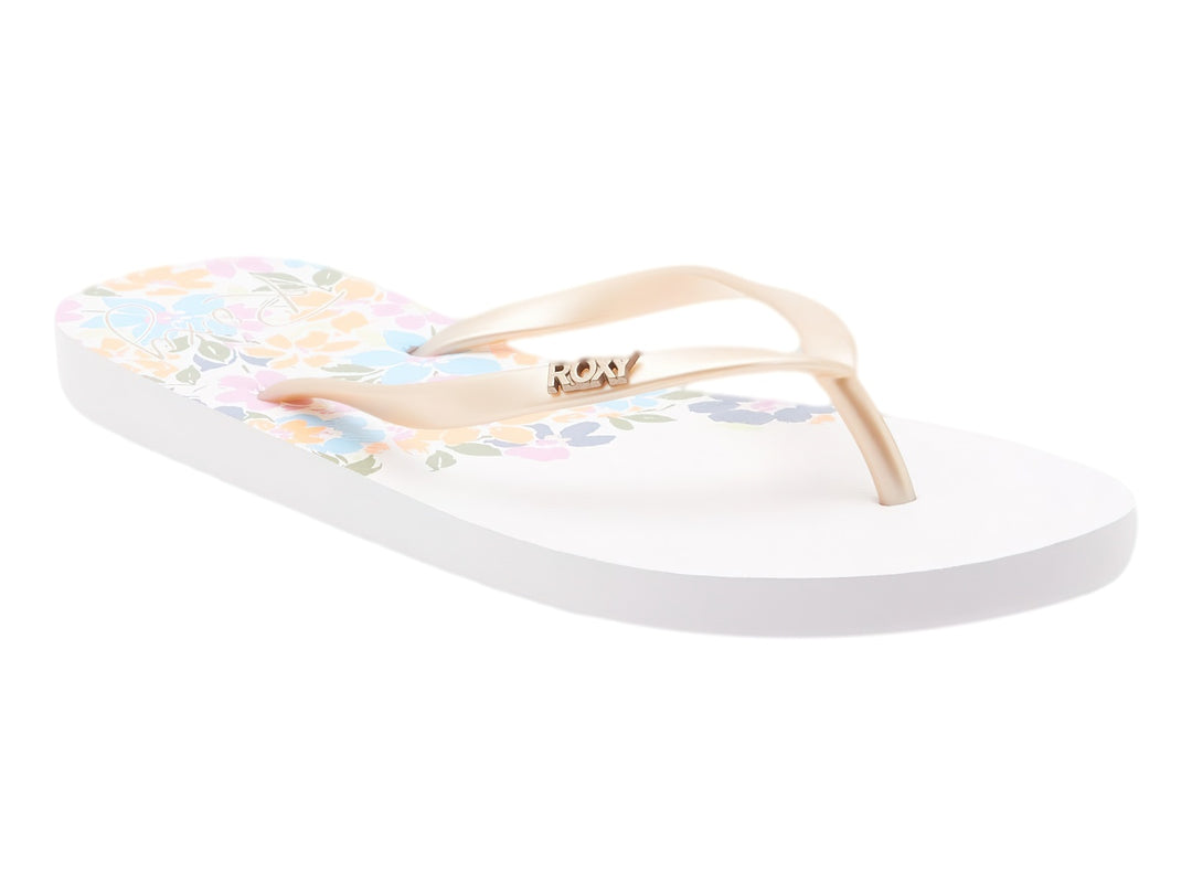 Sandalias Roxy Viva Stamp II Blanco y Turquesa para Mujer