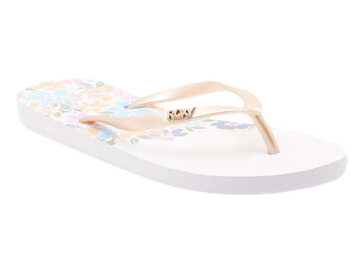 Sandalias Roxy Viva Stamp II Blanco y Turquesa para Mujer