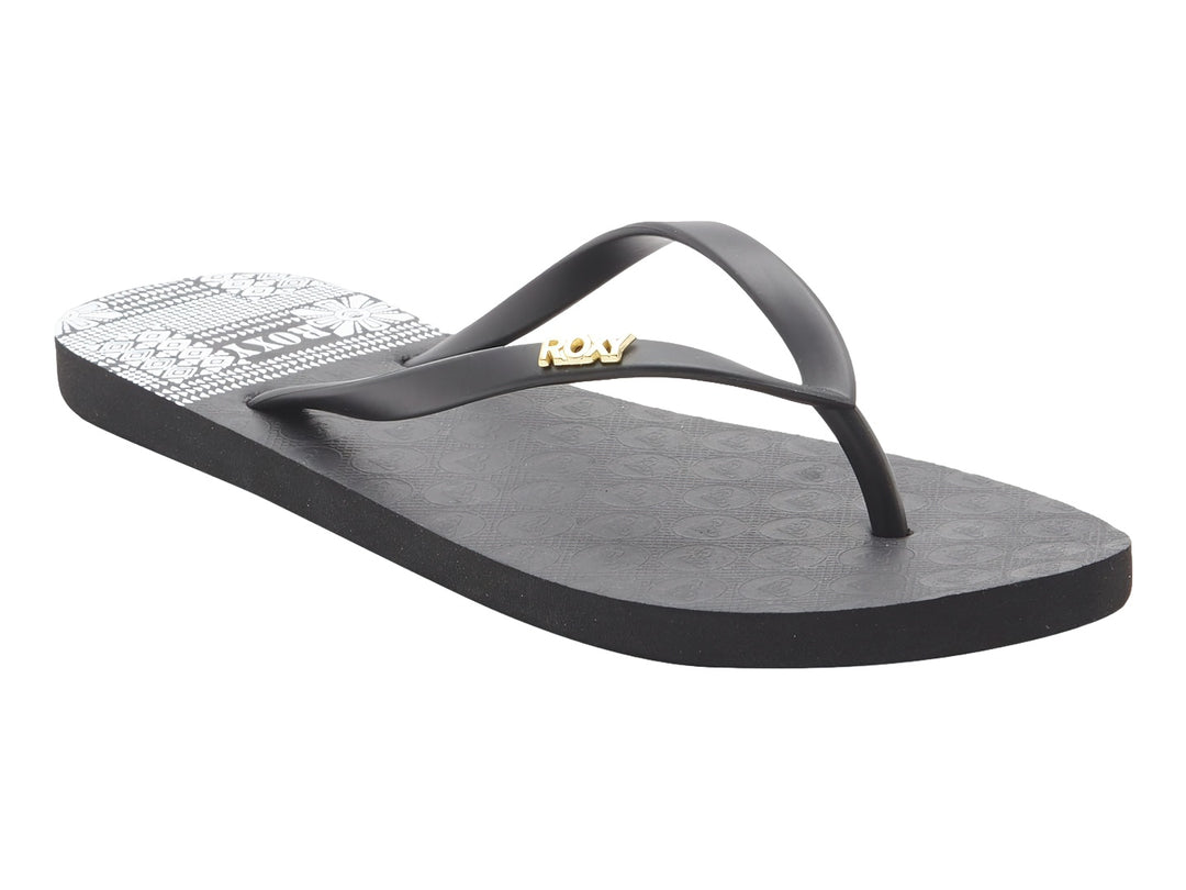 Sandalias Roxy Viva Printed Negro y Blanco para Mujer