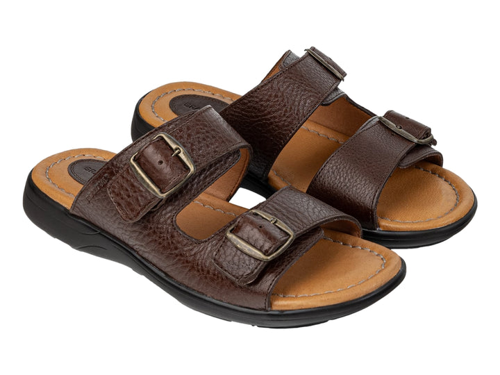 Sandalias Brantano de Piel Vaqueta Color Mahogany