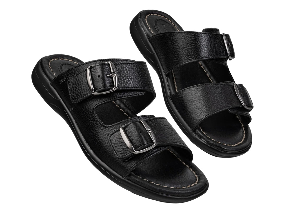 Sandalias Brantano de Vaqueta Negro Riviera para Hombre