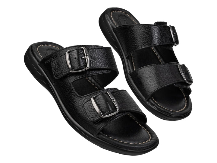 Sandalias Brantano de Vaqueta Negro Riviera para Hombre
