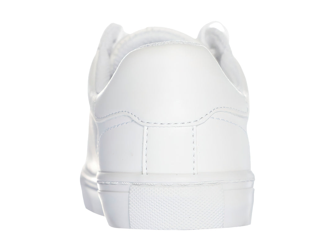 Tenis Tommy Hilfiger modelo Twle Ighton en color blanco total con suela plana y agujetas.