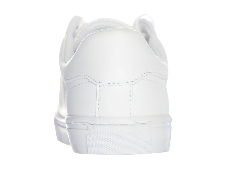 Tenis Tommy Hilfiger modelo Twle Ighton en color blanco total con suela plana y agujetas.
