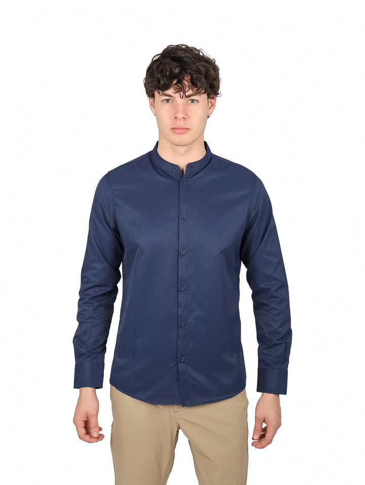 Camisa Henley Manga Larga Authentic Lyon Azul Marino para Hombre