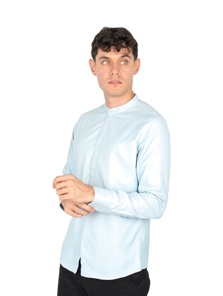 Camisa Henley Manga Larga Authentic Lyon Plata para Hombre