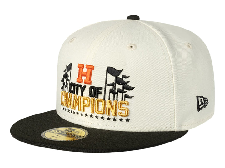 Gorra New Era blanca con visera negra y bordado frontal &