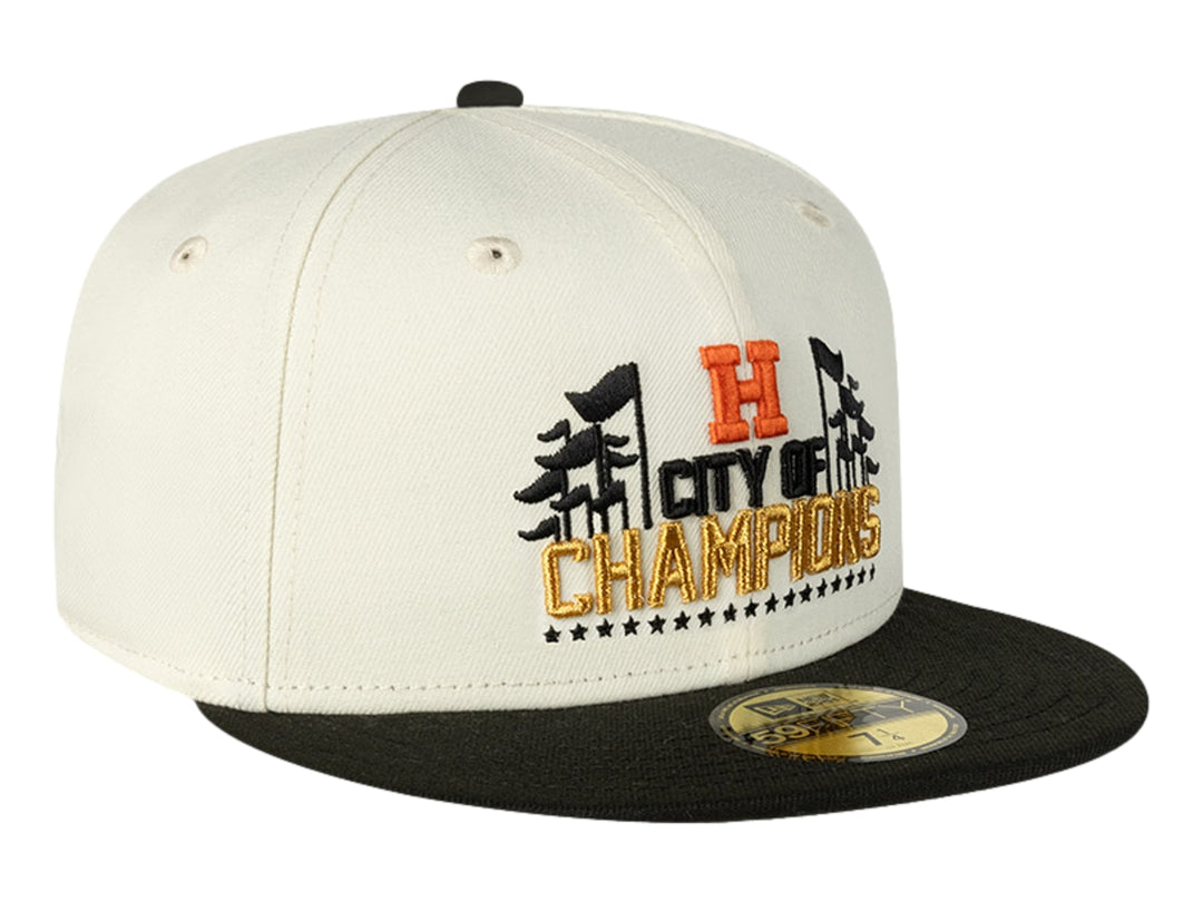 Gorra New Era blanca con visera negra y bordado frontal &