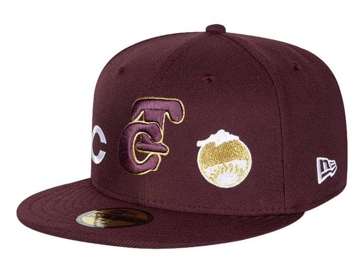 Gorra New Era 59Fifty All Logos Morado Oscuro para Hombre
