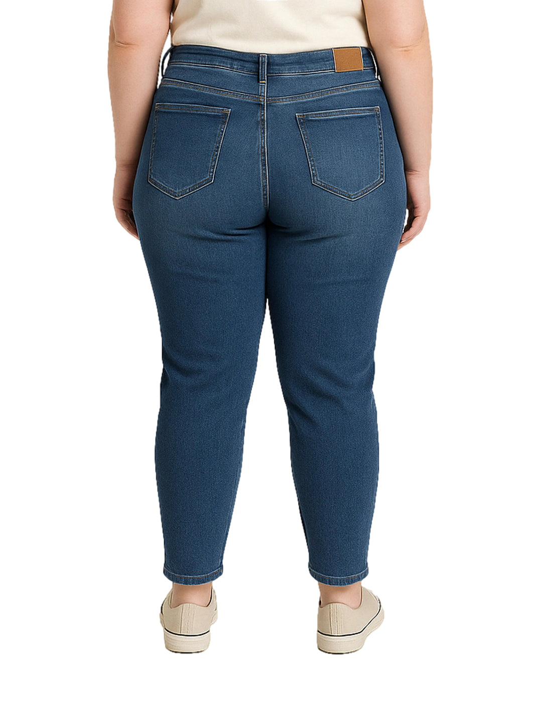 Jeans Eco Jeans Curvy Skinny Azul Doble Stone para Mujer