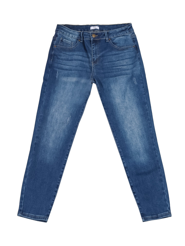 Jeans Eco Jeans Curvy Skinny Azul Doble Stone para Mujer
