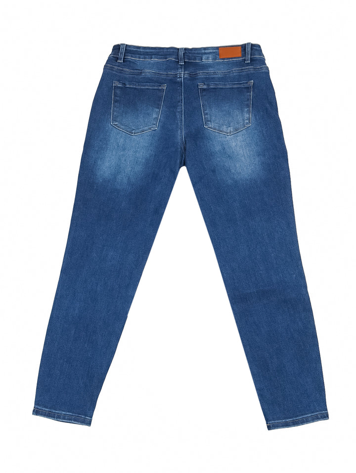 Jeans Eco Jeans Curvy Skinny Azul Doble Stone para Mujer