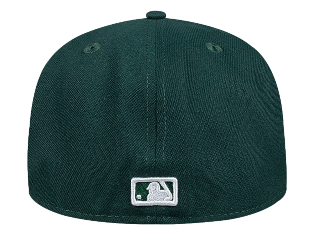 Gorra de béisbol New Era color verde oscuro con logotipo LA bordado en blanco
