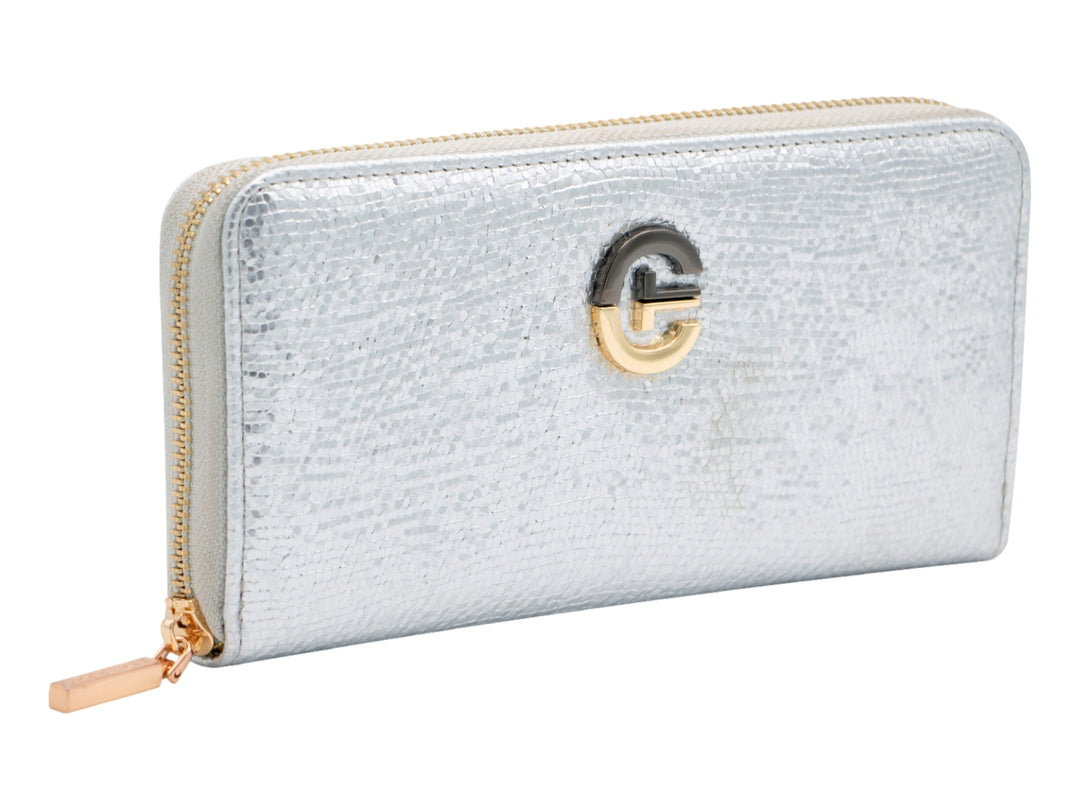 Bolsa Crabtree Estilo Cartera Color Plata para Mujer