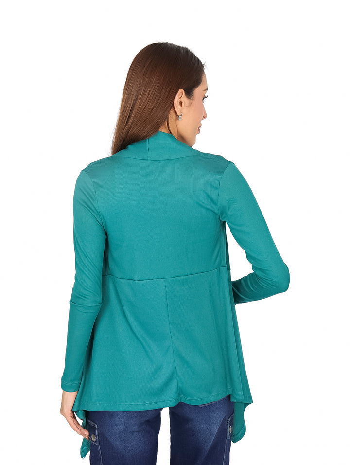 Cárdigan Fashion Teens Verde Esmeralda para Mujer