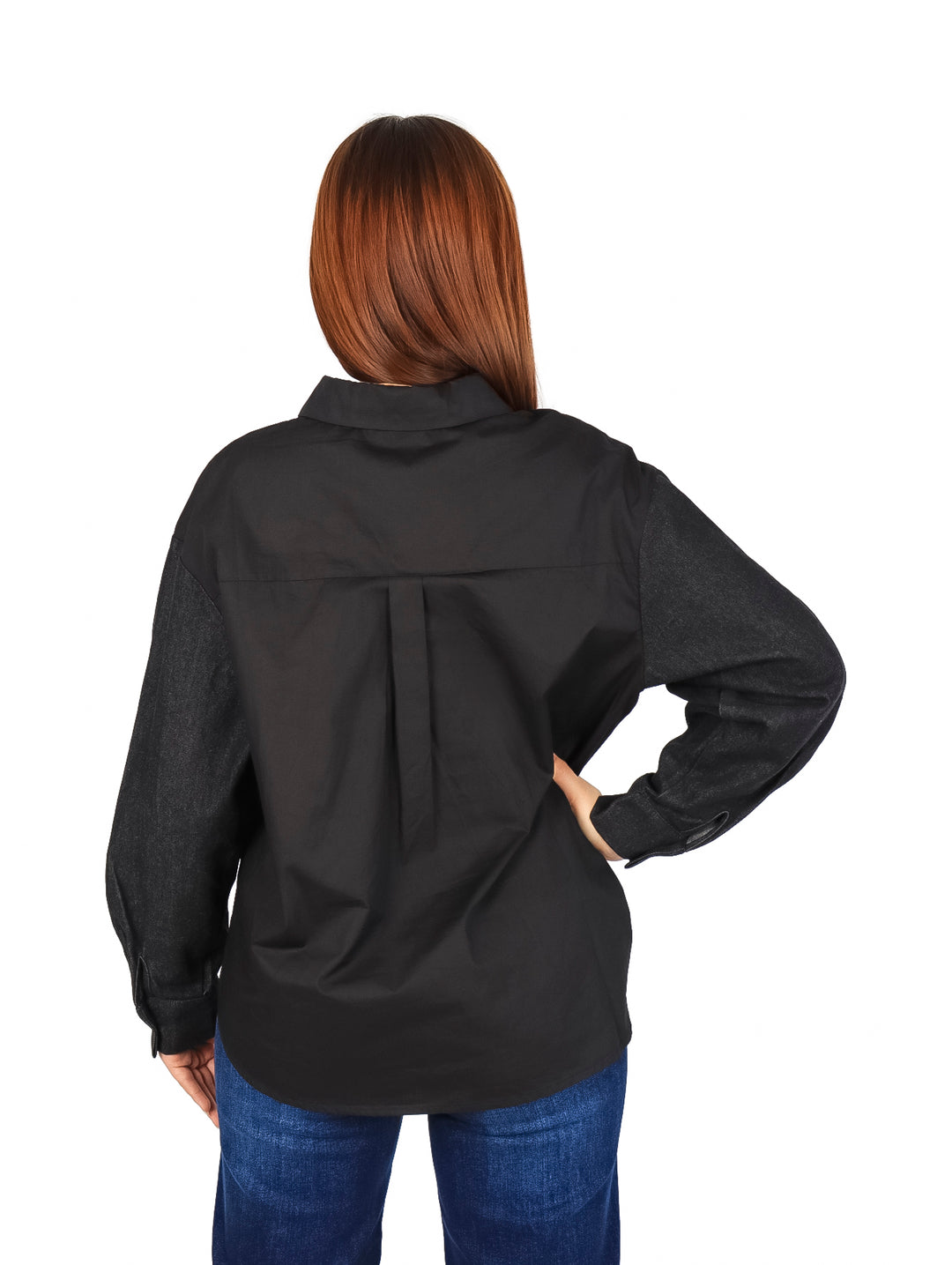 Camisa HS de Mezclilla Negro para Mujer