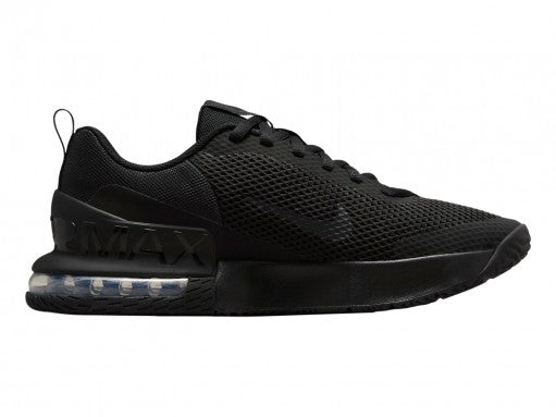 Tenis Nike Air Max Alpha Trainer 6 en color negro total con suela amortiguada transparente.