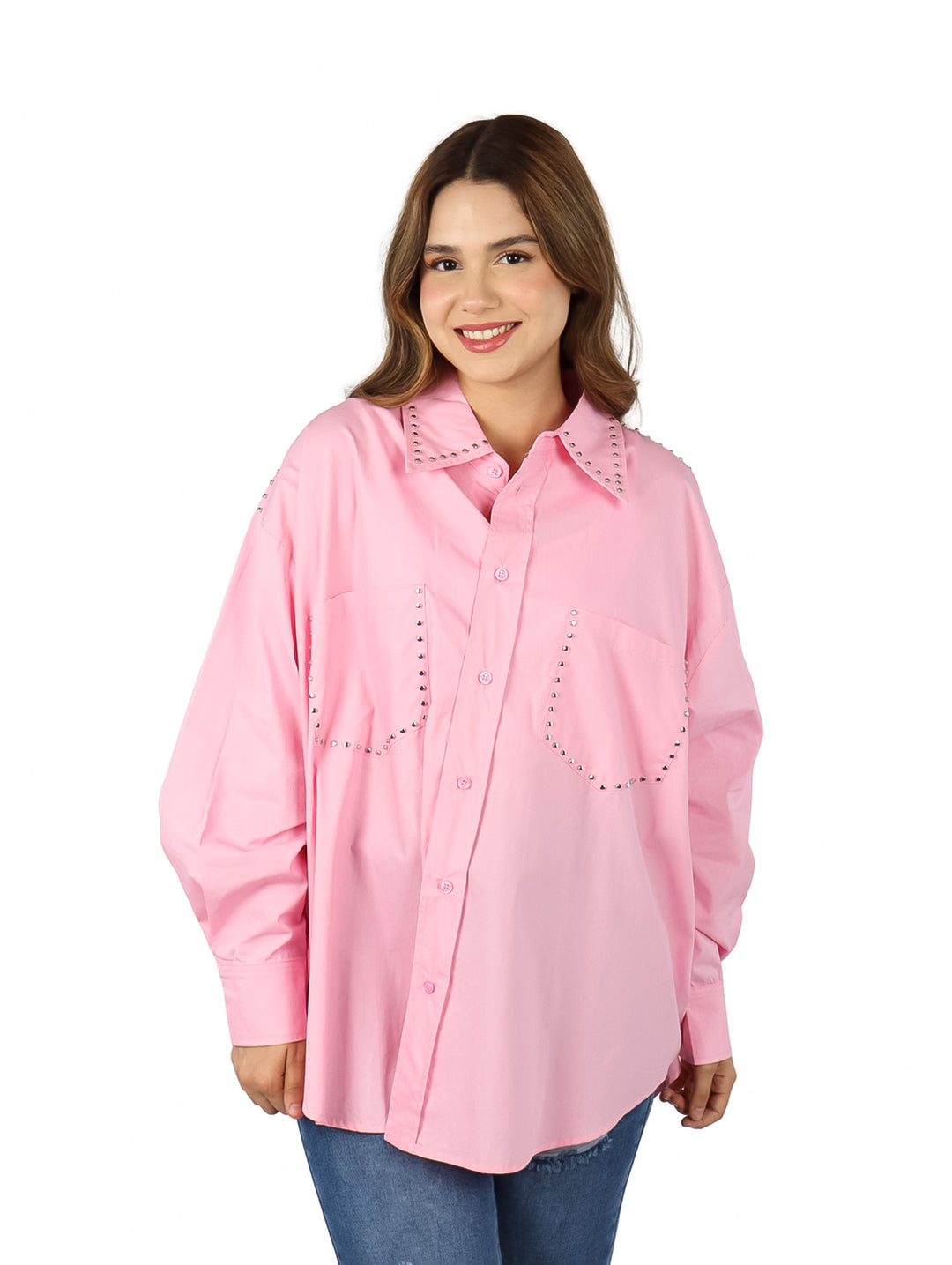 Blusa Camisera HS Rosa para Mujer