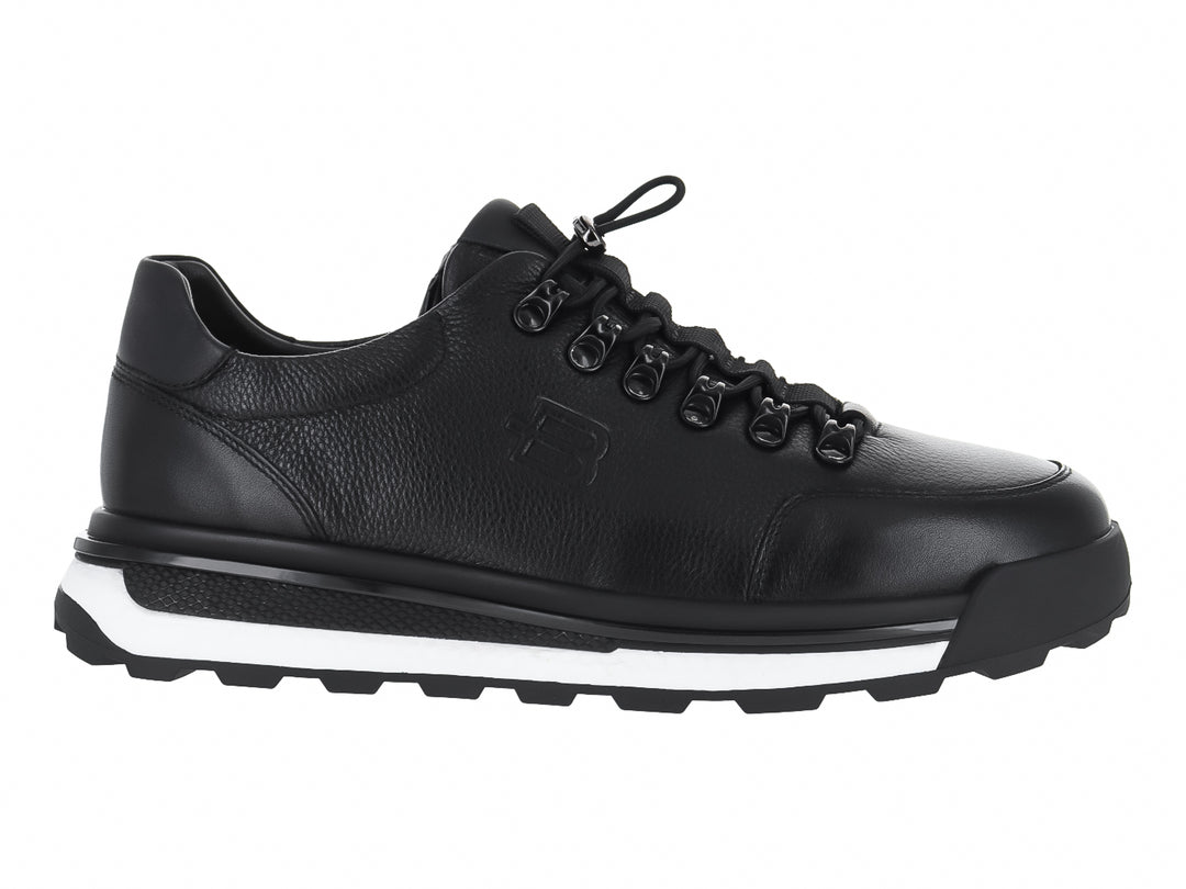 Tenis Buenissimo Negros de Piel para Hombre
