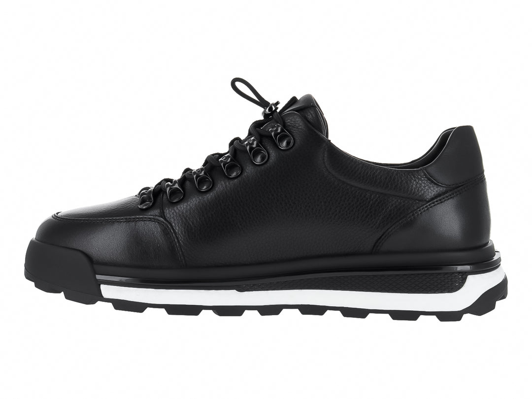 Tenis Buenissimo Negros de Piel para Hombre