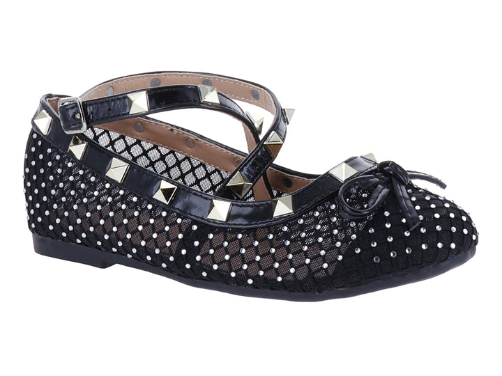 Ballerinas ROZE Negro con Detalles Dorados para Nina