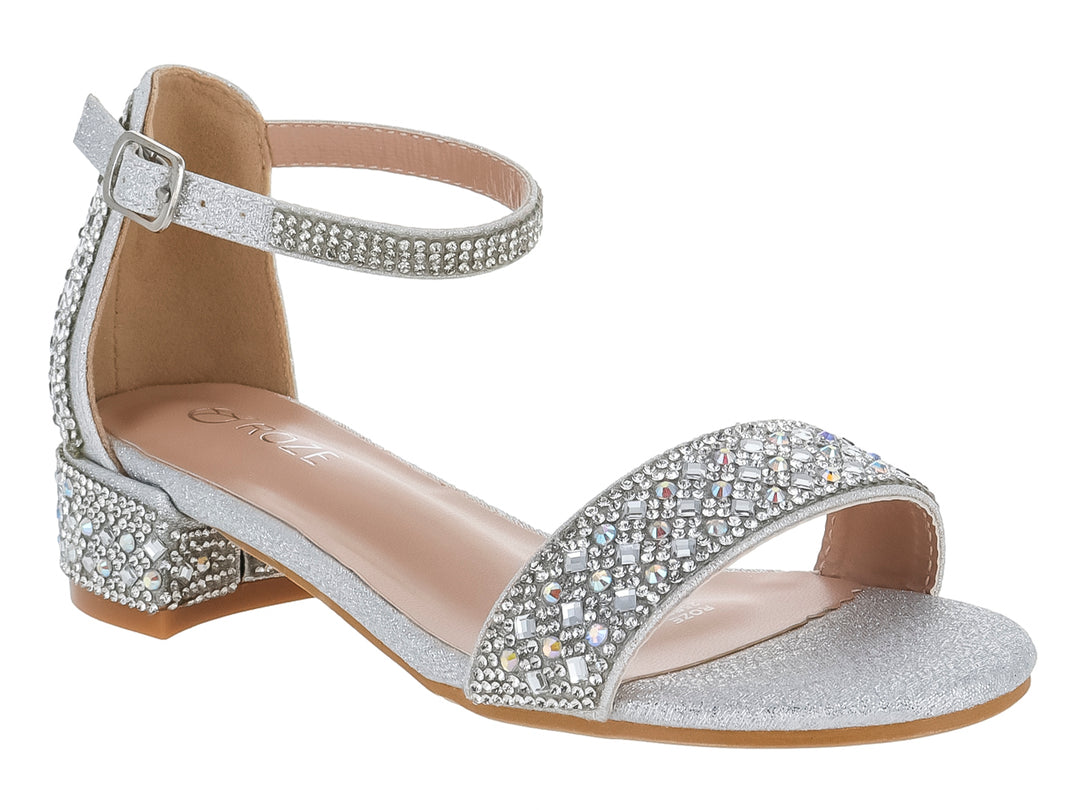 Sandalias Roze Plateadas para Niña
