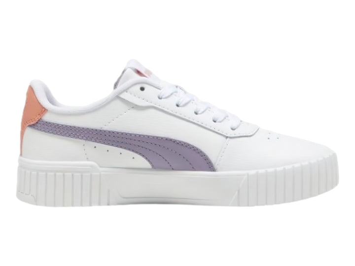 Tenis PUMA Carina 2.0 Blanco y Morado para Niña