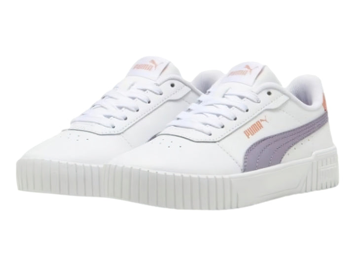 Tenis PUMA Carina 2.0 Blanco y Morado para Niña