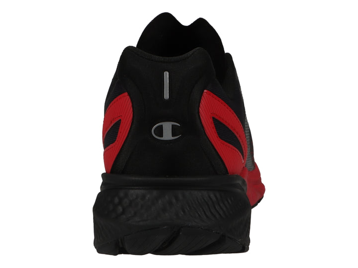 Zapato deportivo Champion en colores negro y rojo con suela amortiguada C-Foam.
