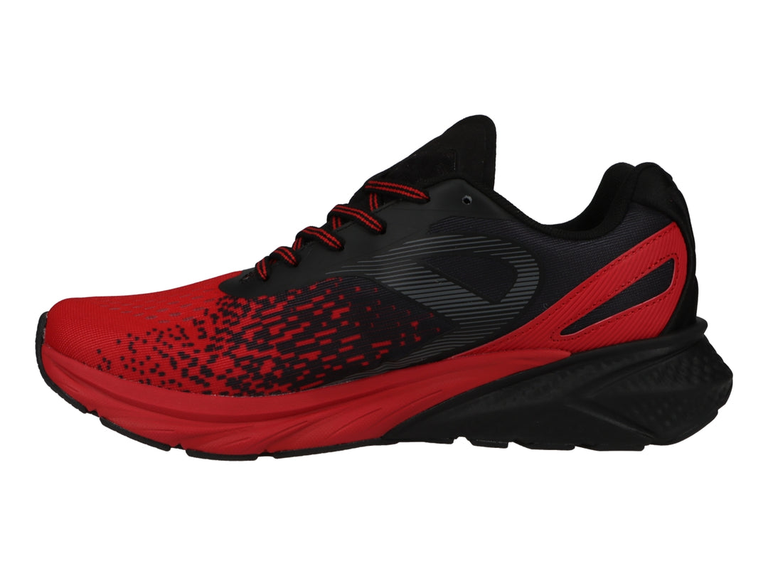 Zapato deportivo Champion en colores negro y rojo con suela amortiguada C-Foam.