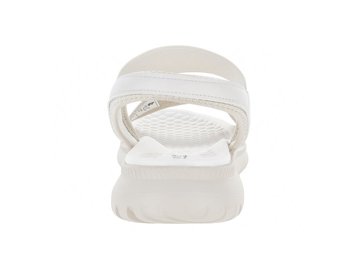 Sandalia beige Comfort Fit con suela gruesa y correas de tela.