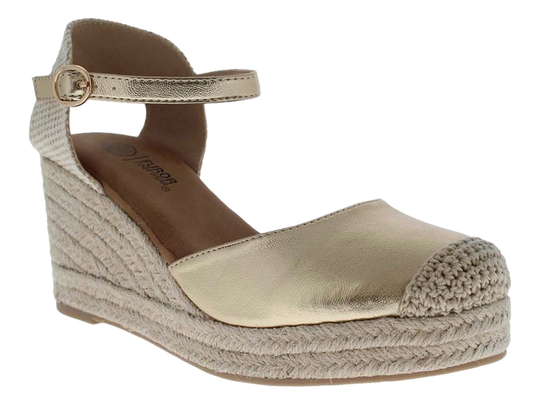 Sandalias Alpargatas Furor Oro para Mujer