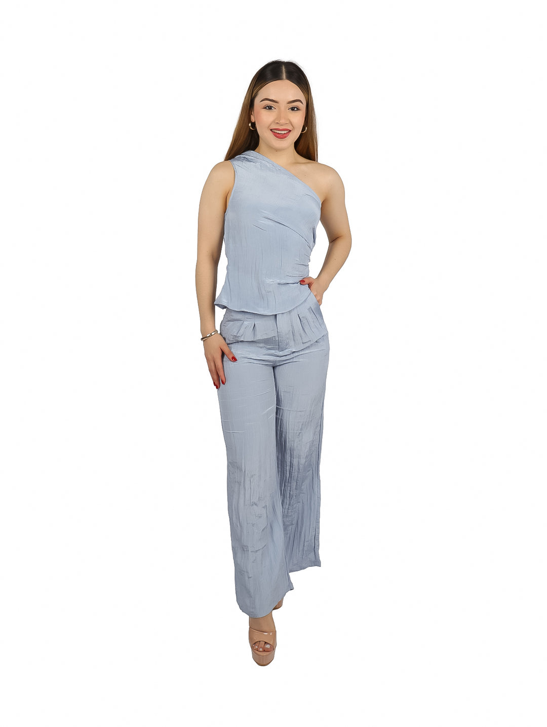 Pantalón Ancho ATOK Color Azul Claro para Mujer