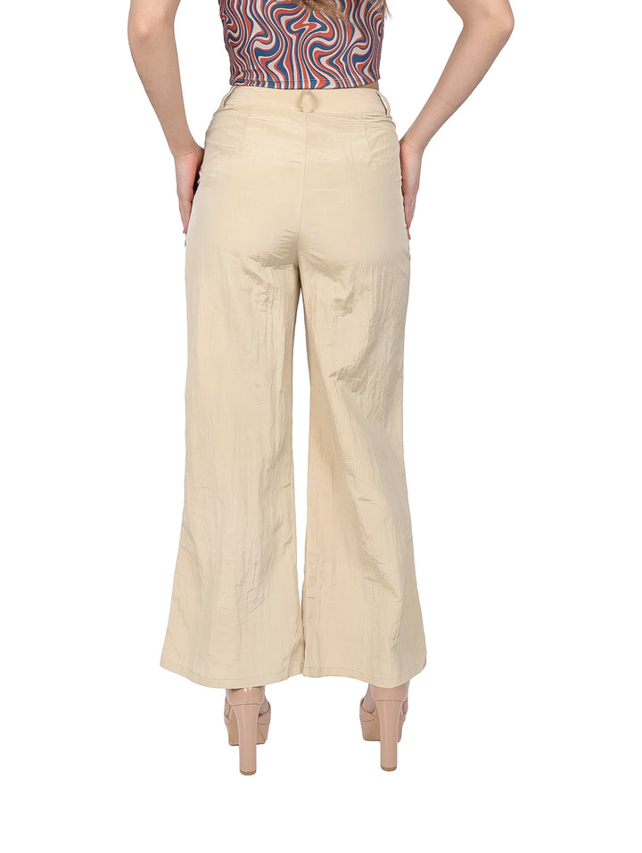 Pantalón Ancho Crepé ATOK Color Arena para Mujer