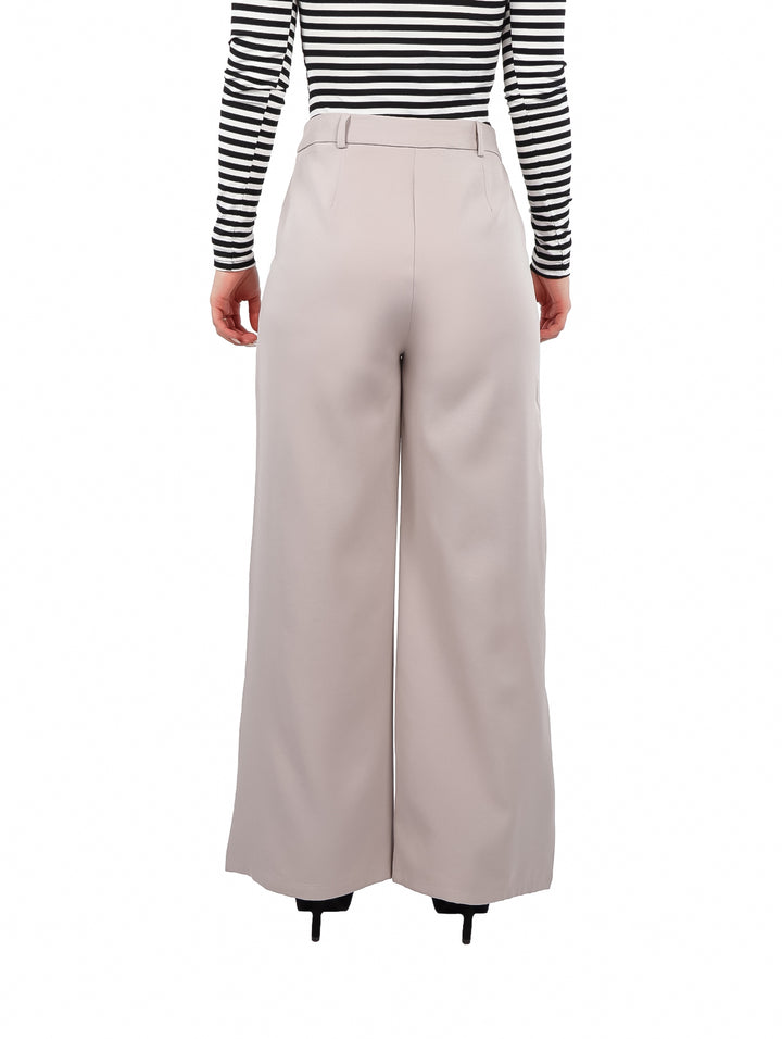 Pantalón Básico Liso ATOK Gris Claro para Mujer