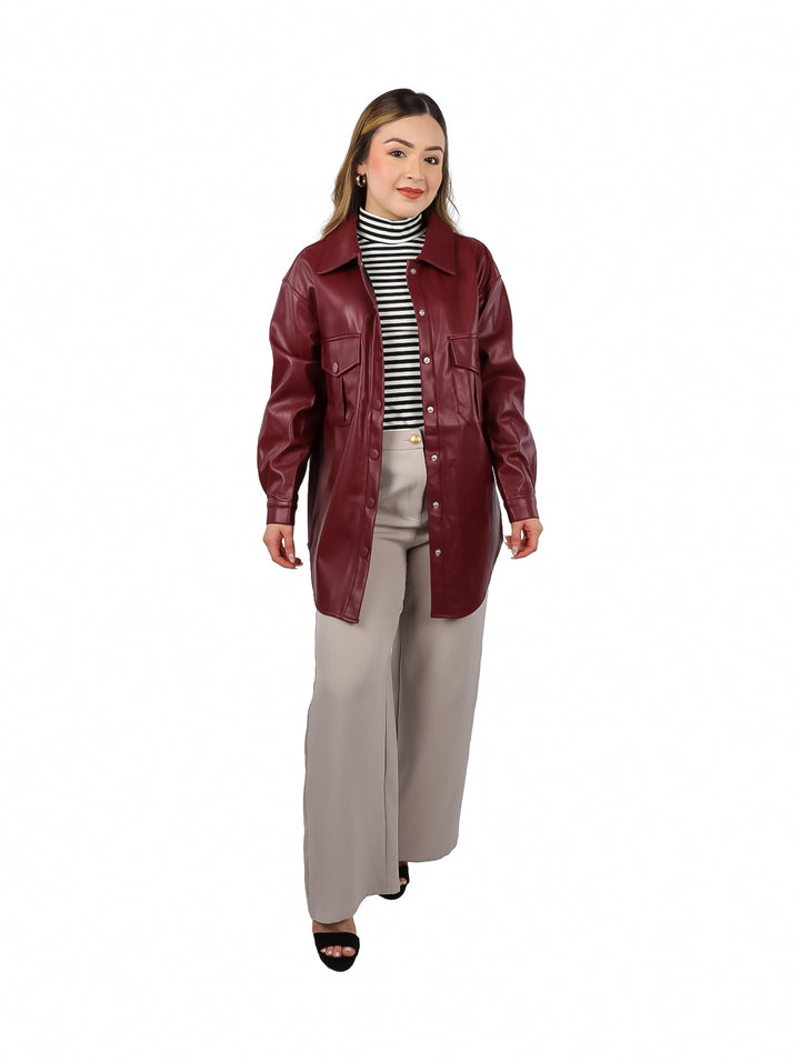 Pantalón Básico Liso ATOK Gris Claro para Mujer