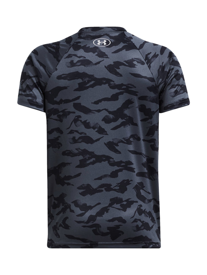 Playera Under Armour Tech BL Printed Gris para Nino