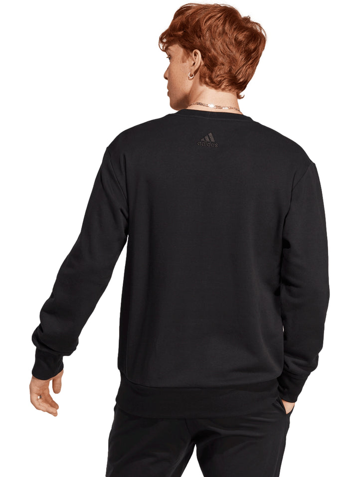 Sudadera Adidas Essentials Logo Grande Negro para Hombre