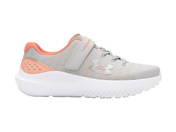 Tenis Under Armour GPS Surge 4 Gris y Rosa para Niña