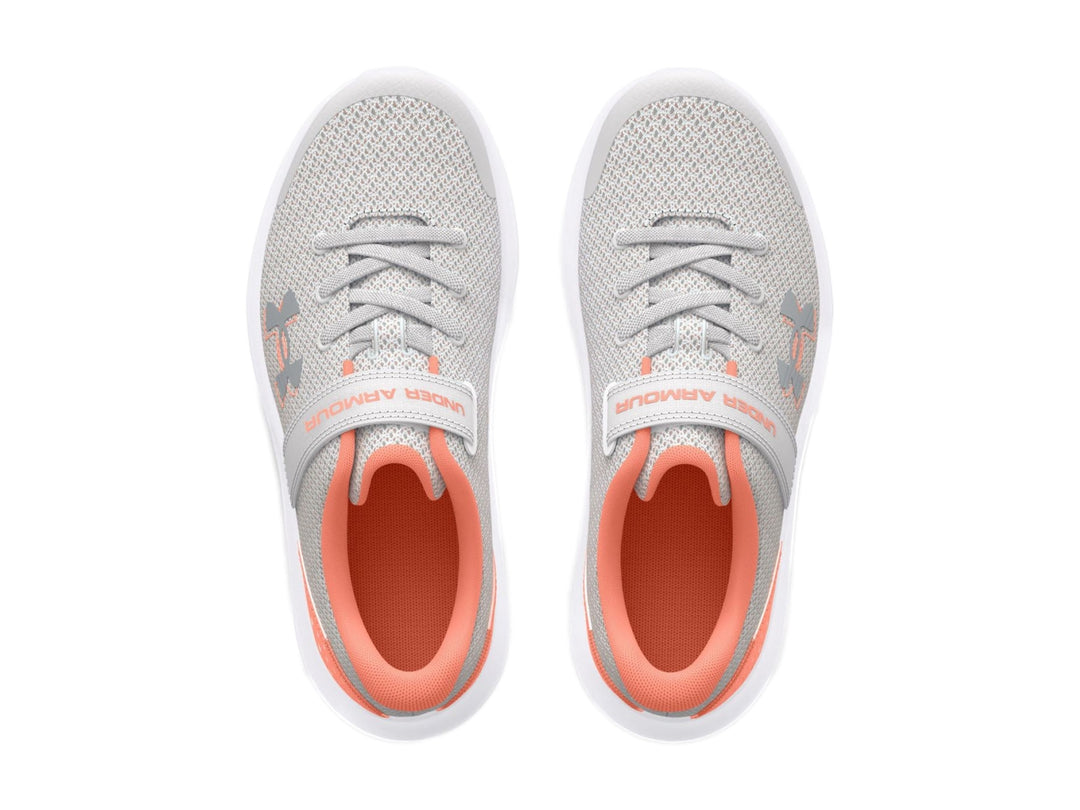 Tenis Under Armour GPS Surge 4 Gris y Rosa para Niña